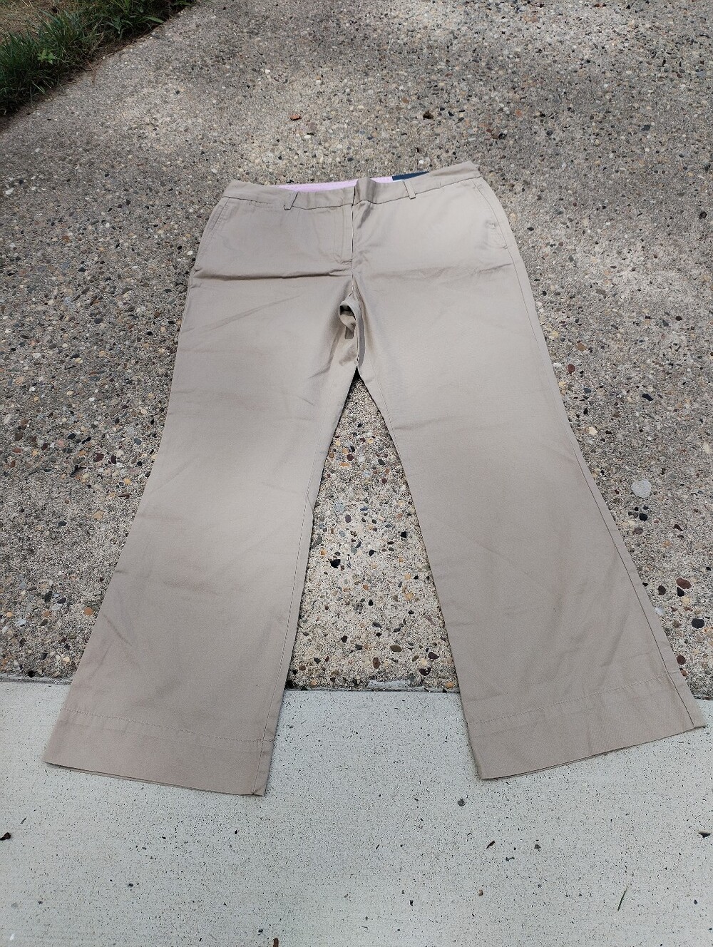 Lands' End Tan Trousers Classic Straight-Leg